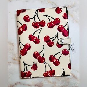 NEW! COACH NOTEBOOK with Cherry 
Print